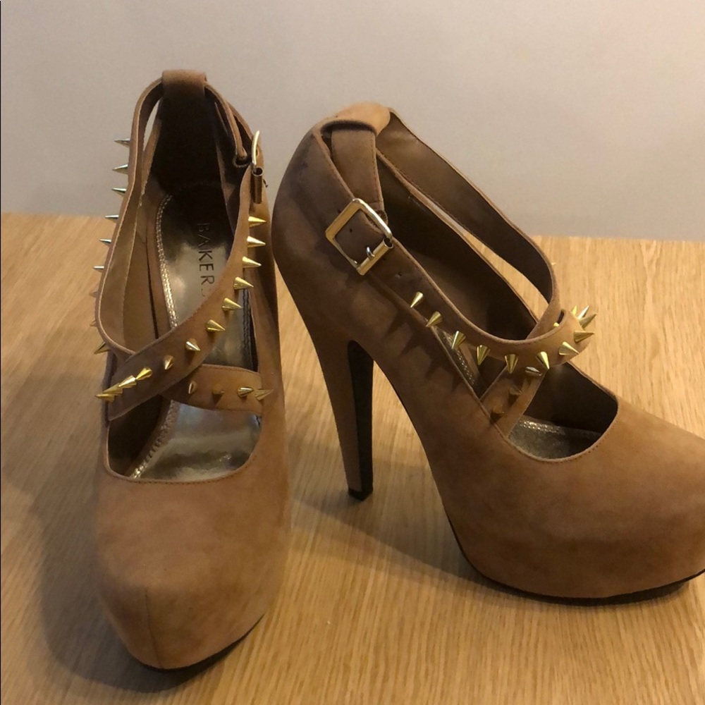 Brown Spiked Heels